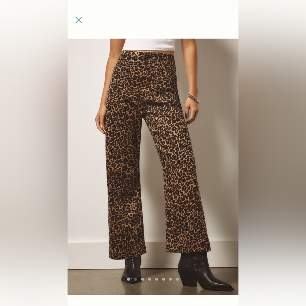 Anthropologie Maeve Colette’s Cropped - Leopard - Size 32